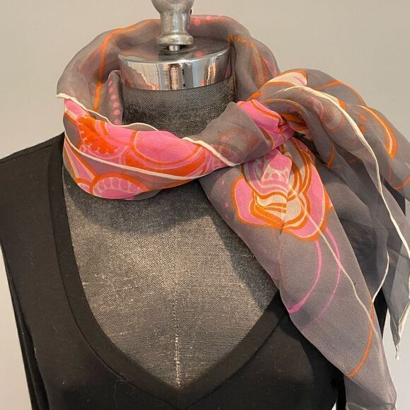 Feminine Dainty Silk Scarf - Picture 1 of 5